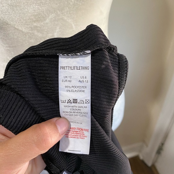 Prettylittlething black bodysuit size 8 - Picture 8 of 8